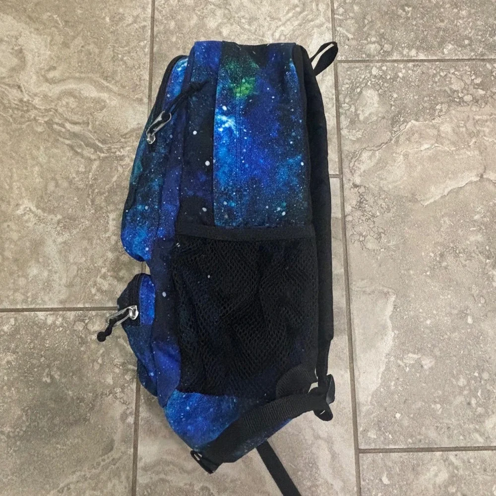 JanSport Doubleton Galaxy Space Backpack Blue Green JS0A7ZNY Kids School Bag